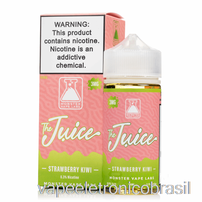 Vape Eletronico Morango Kiwi - O Suco - 100ml 0mg